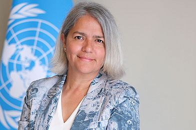 Karla Quintana, Leiterin der "Unabhängigen Institution für vermisste Personen in der Arabischen Republik Syrien" der Vereinten Nationen