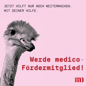 Sharepic Werde medico-Fördermitglied!