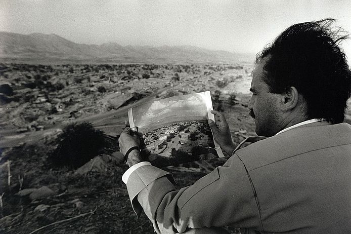 Blick auf die zerstörte kurdische Stadt Qala Dizeh, 1992