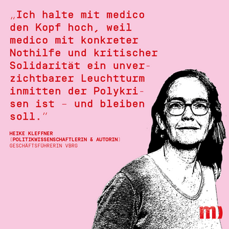 medico-Födermitgliedschaft Zitat Heike Kleffner