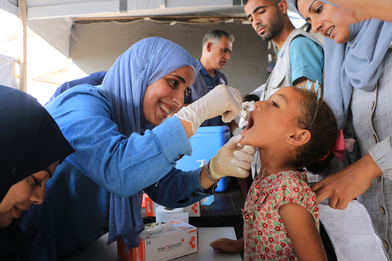 Polio-Impfkampagne in Khan Younis, Gaza