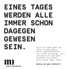 Anzeigenvorlage Gaza Hilfe: Eines Tages werden alle immer schon dagegen gewesen sein